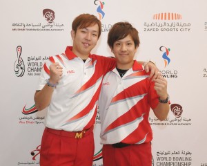 Daisuke Yoshida and Shusaku Asato of Japan 2 topping the third squad of the Doubles event