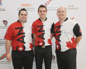 David Simard, Francois Lavoie and Dan MacLelland of Canada topping the second Trios squad to move into second overall