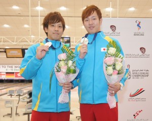 Doubles Silver medalists, Shusaku Asato and Diasuke Yoshida of Japan