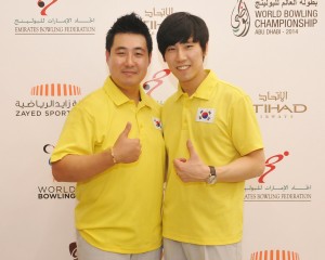 Kang Hee Won and Shin Seung Hyeon of Korea