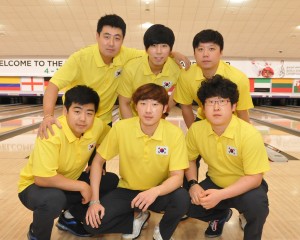 Korea set a new 3-game series record with 3354 to lead the first squad of Block 1